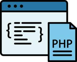 PHP Coding Vector Icon