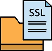 ssl archivo vector icono