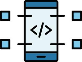 Mobile Coding Vector Icon