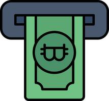 criptomoneda Cajero automático vector icono