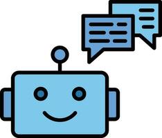 icono de vector de bot de chat