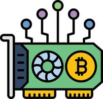 GPU Mining Vector Icon