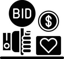 Charity Auction Vector Icon