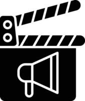 cine anuncio vector icono