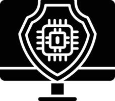 icono de vector de seguridad cibernética