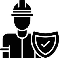 trabajo la seguridad vector icono