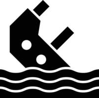 Boat Sink Vector Icon