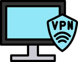 vpn preparar vector icono diseño