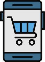 Online Shopping Vector Icon Design