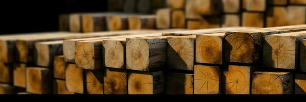 industrial madera, madera, pino madera madera, Tablas de madera, de madera tableros generativo ai foto