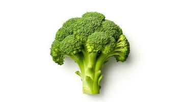 Broccoli isolated on white background. Generative Ai photo