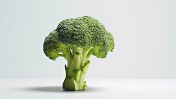 Broccoli isolated on white background. Generative Ai photo