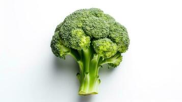 Broccoli isolated on white background. Generative Ai photo