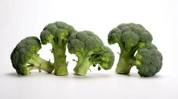 Broccoli isolated on white background. Generative Ai photo