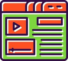 Video Content Vector Icon Design