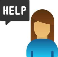 Ask for help Vector Icon Design