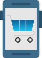 diseño de icono de vector de compras en línea