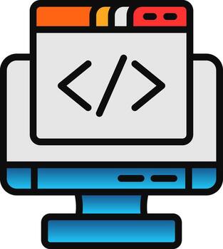 codificación vector icono diseño