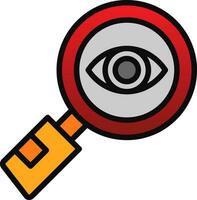 magnifier with eye icon on write background. flat style. magnifying glass  and eye sign. search glass symbol. 9795938 Vector Art at Vecteezy