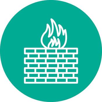 cortafuegos configuración vector icono diseño