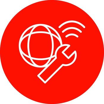 red solución de problemas vector icono diseño