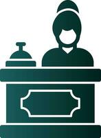 Receptionist Vector Icon Design