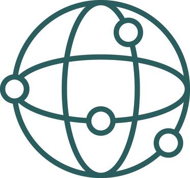 Globe Network Vector Icon Design