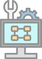 Troubleshooting Flowchart Vector Icon Design