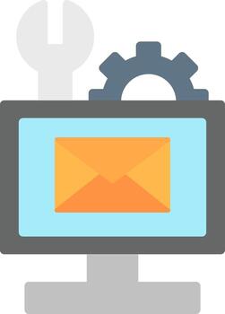 Email Troubleshooting Vector Icon Design