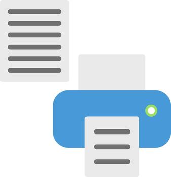 Printer Setup Vector Icon Design