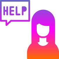 Ask for help Vector Icon Design