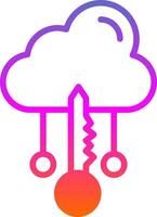 Cloud Access Vector Icon Design