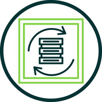 datos sincronizando vector icono diseño