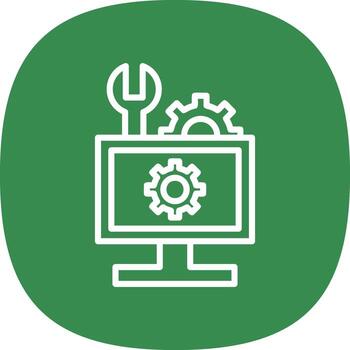 hardware solución de problemas vector icono diseño