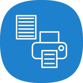 Printer Setup Vector Icon Design