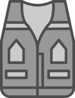 Fishing vest Vector Icon Design