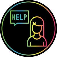 Ask for help Vector Icon Design