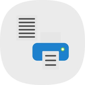 Printer Setup Vector Icon Design