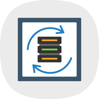 Data Syncing Vector Icon Design