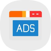 Ads Vector Icon Design