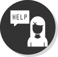 Ask for help Vector Icon Design