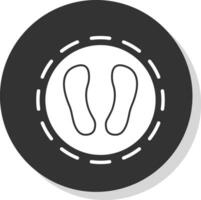 Shoe print Vector Icon Design