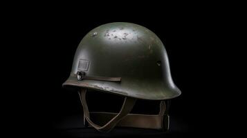 War helmet of military.  Generative Ai photo