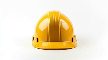 A yellow safety helmet isolated on white background. Generative Ai photo