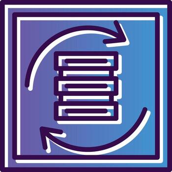 Data Syncing Vector Icon Design