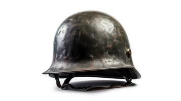 A vintage helmet isolated on white background. Generative Ai photo