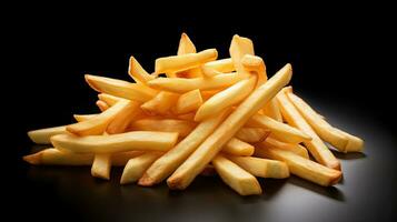 French fries isolated on white background. Generative Ai photo