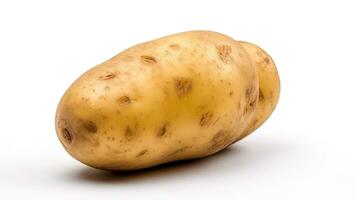 Raw potato isolated on white background. Generative Ai photo