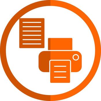 Printer Setup Vector Icon Design