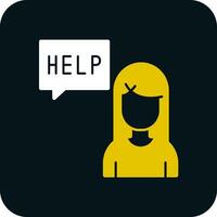 Ask for help Vector Icon Design